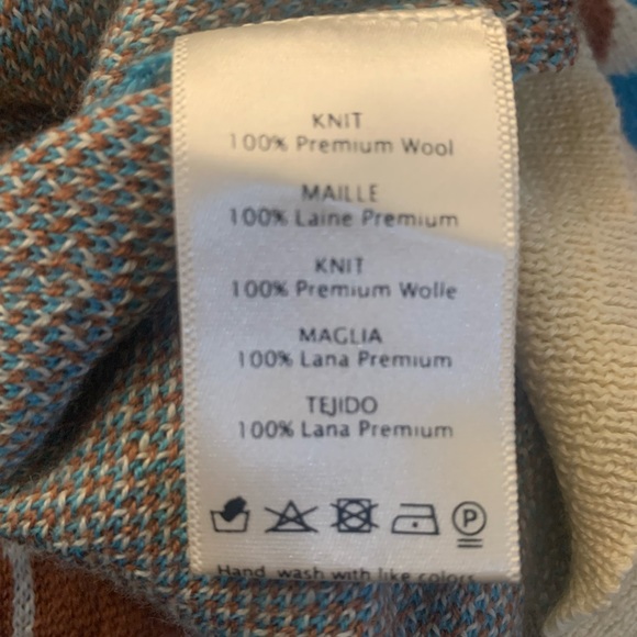 STELLA PARDO X ANTHROPOLOGIE Geo Wool Sweater L NWOT - Picture 3 of 3